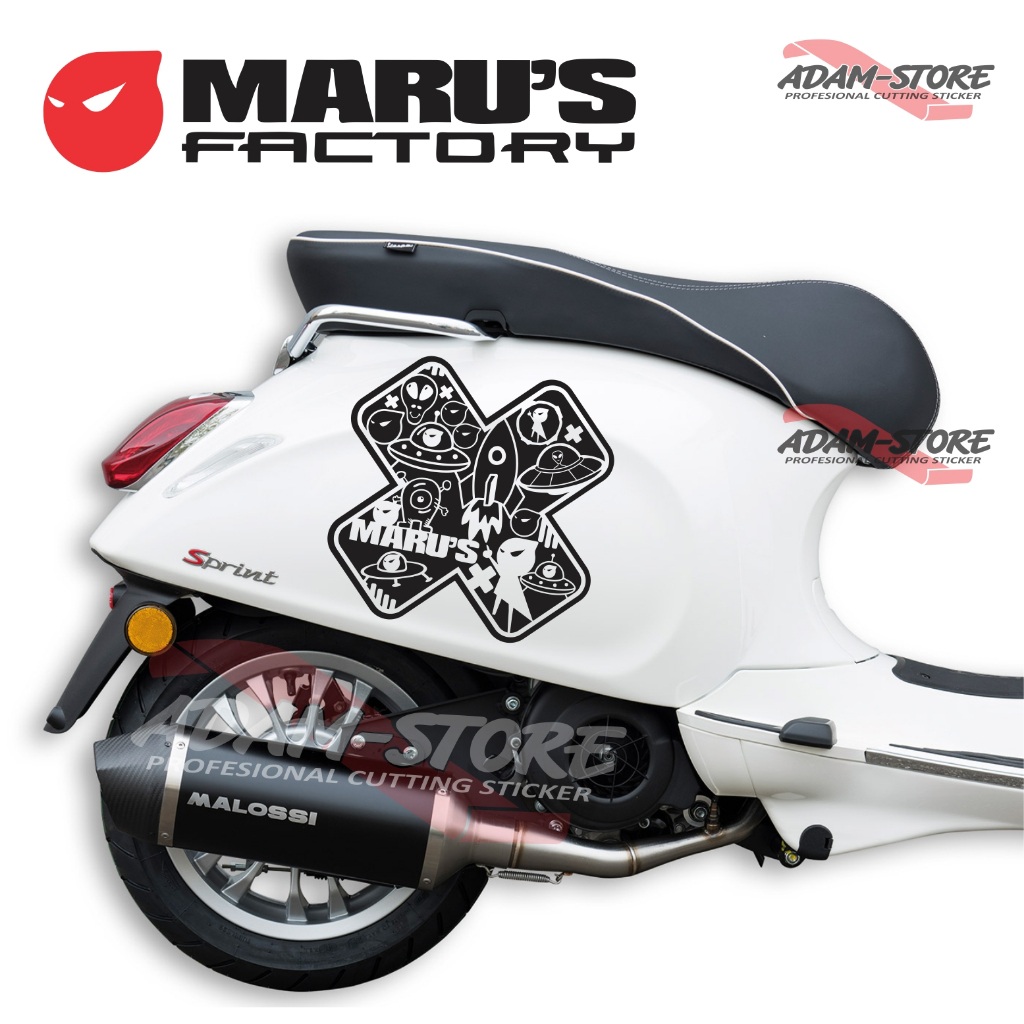 Marus Factory Sticker / Vespa Sprint Motorcycle Sticker / Marus Factory Sticker - VM1A