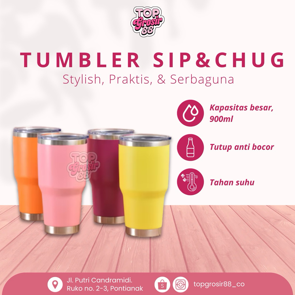 900ml Thumbler สีพื้น