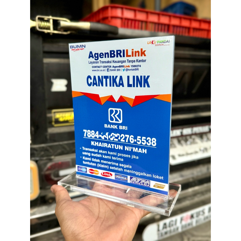 สามารถ REQUEST REQUEST REQUEST และ ACRYLIC AGENT NAME BRILINK BRI AGENT ขนาด 15x20 ซม.