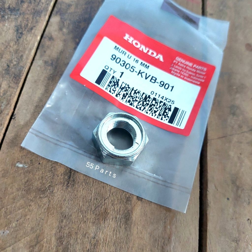 16 มม.U Nut ด้านหลังเพลาสําหรับอัตโนมัติ Honda Beat Vario Scoopy Spacy Original 90305KVB901