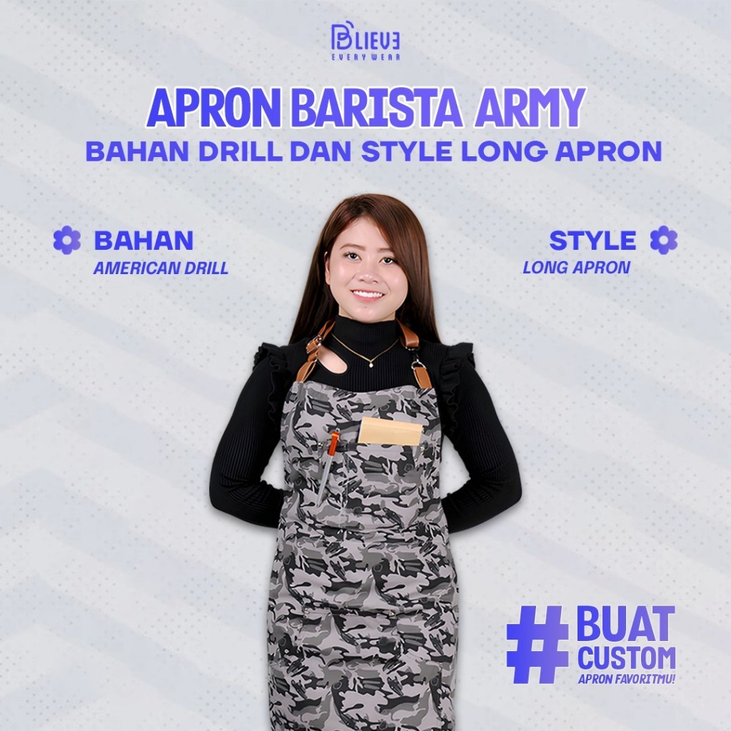 APRON / APRON / BARISTA APRON / BARISTA APRON / ARMY APRON