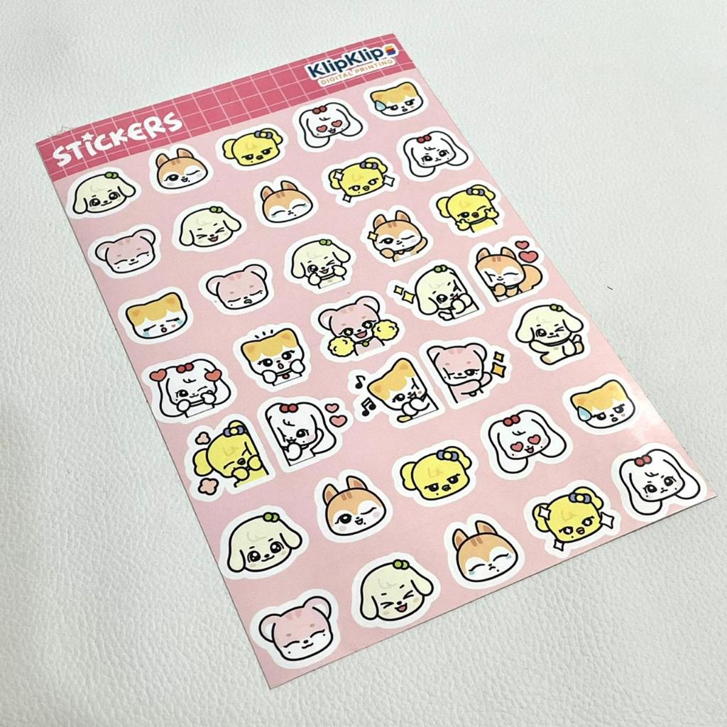 สติกเกอร์แพ็ค MINIVE Kpop IVE 1.5–2 ซม.Mini Chibi ความงามน่ารักสมุดภาพสติกเกอร์ - KK - N3D