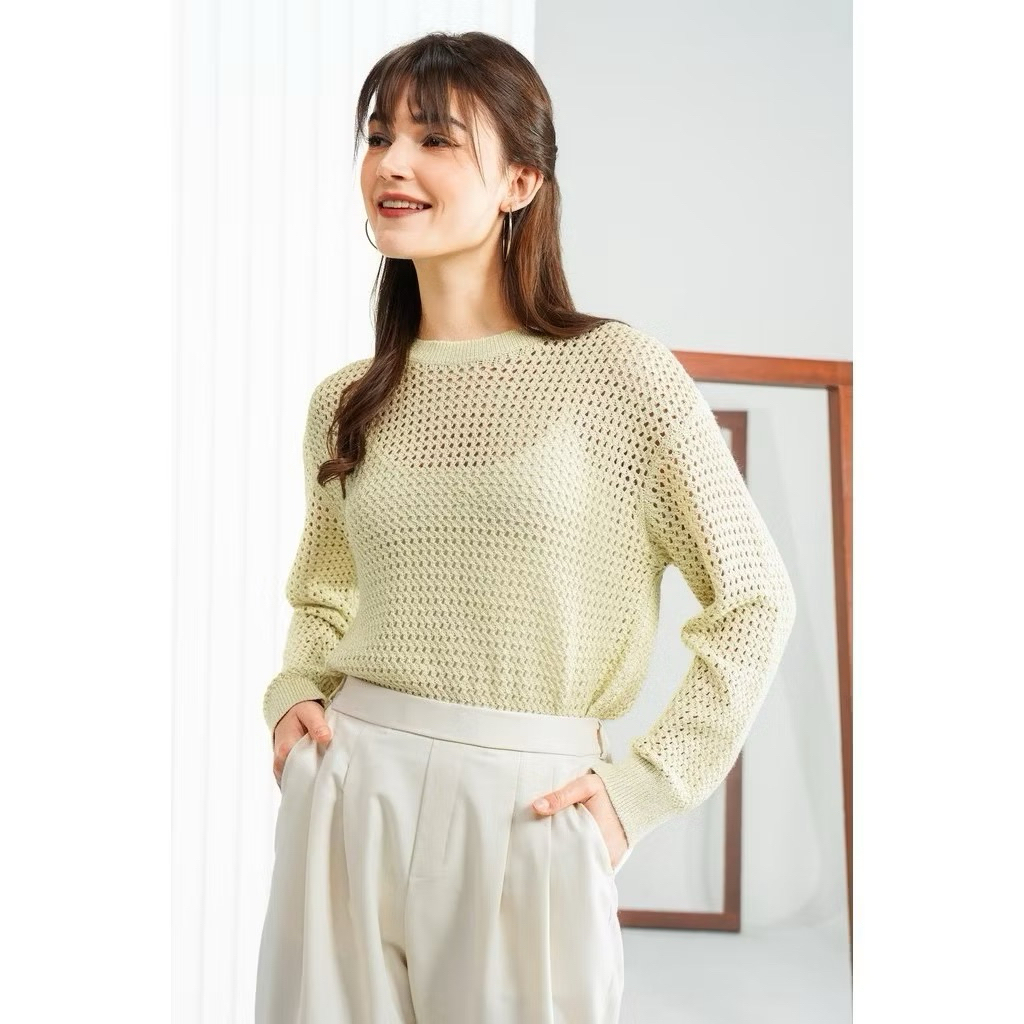ด้ายเข็ม - Flyn Sweater Pearl Size L