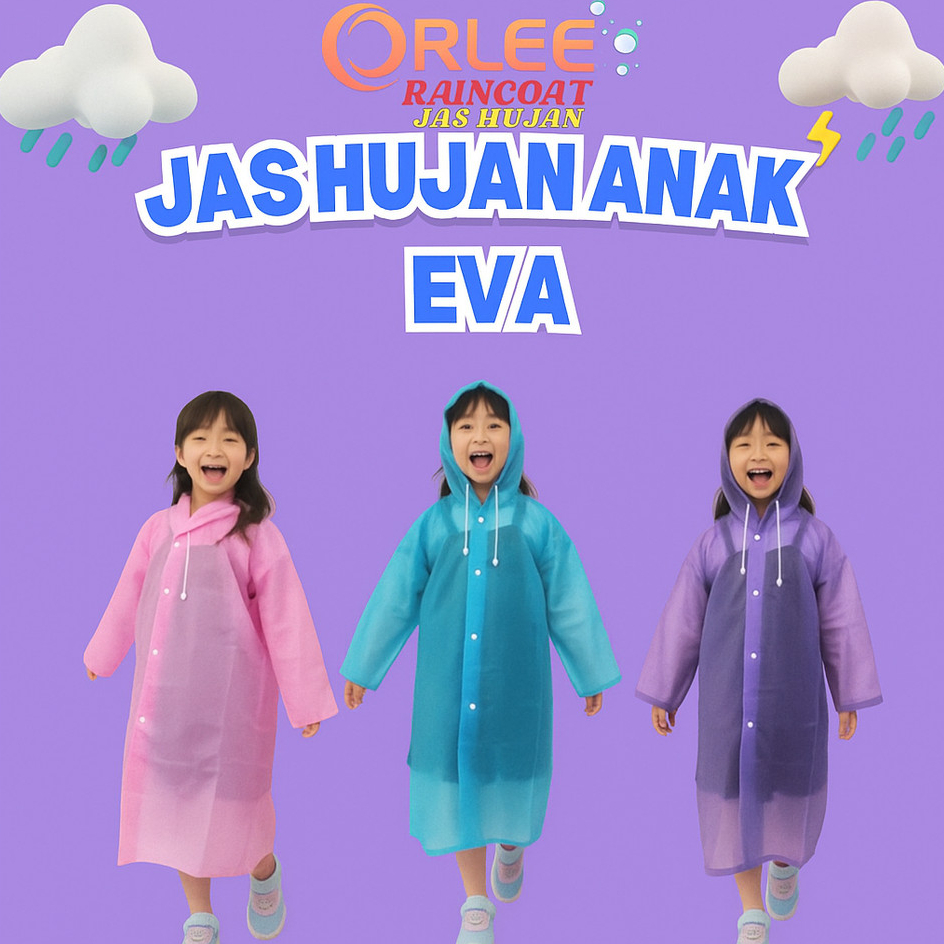 [สําหรับเด็ก] เสื้อกันฝน | เสื้อกันฝน Eva | เสื้อกันฝนพลาสติก | เสื้อกันฝน