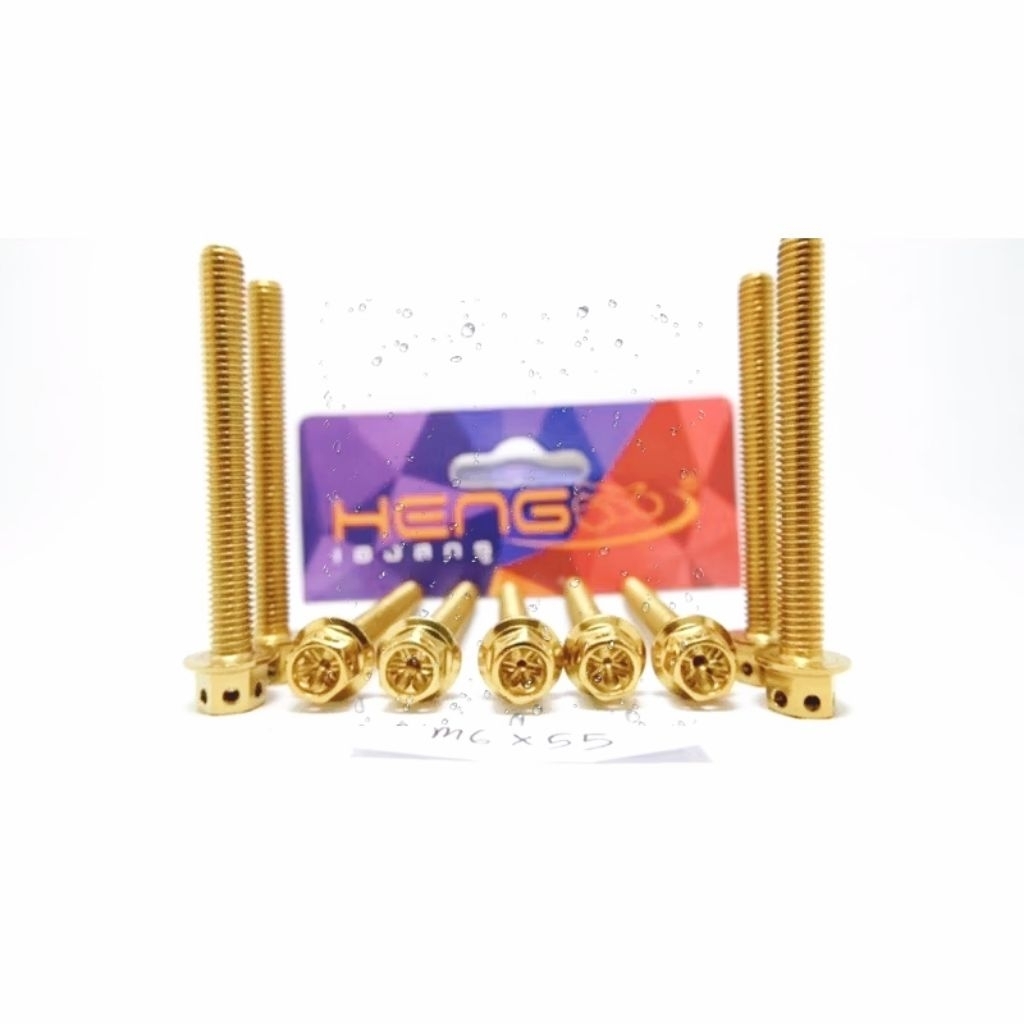 ดอกโปรโบลท์ สีเงิน HENG THAILAND m6x55 6x55 เกลียว 10 ยาว 5.5ซม.