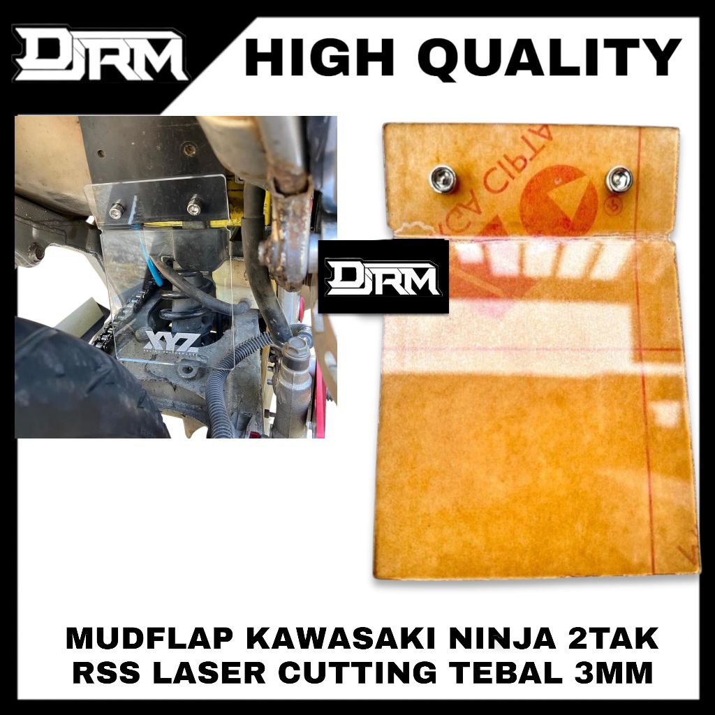 MUDFLAP MIKA UNDER NINJA 2-STOKE NINJA R SS CLEAR ACRYLIC MICA 3MM