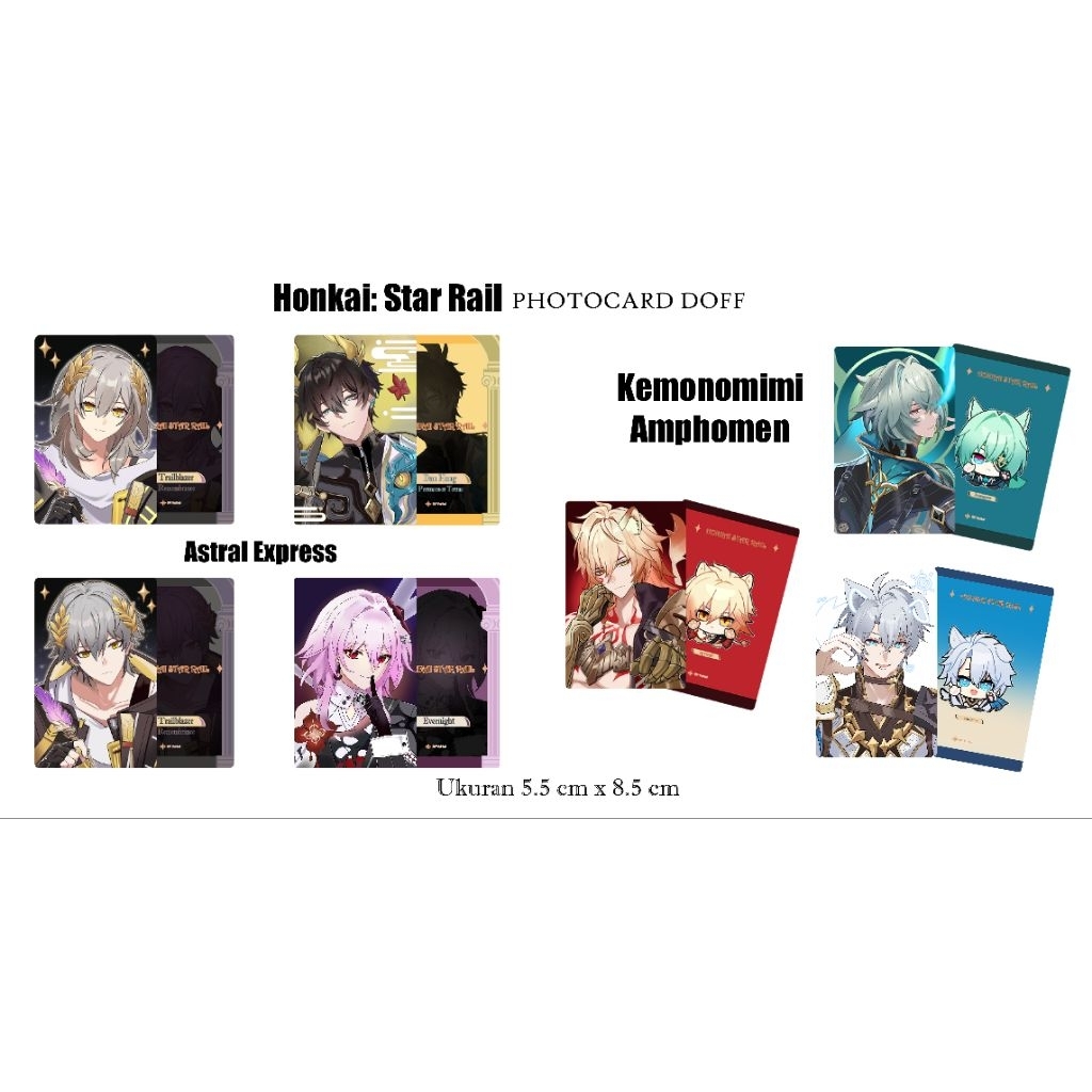 [ภาพสไลด์สําหรับตัวอย่าง] Fanmerch Photocard Honkai Star Rail HSR Heroes of Saga Amphorus Painon Myd