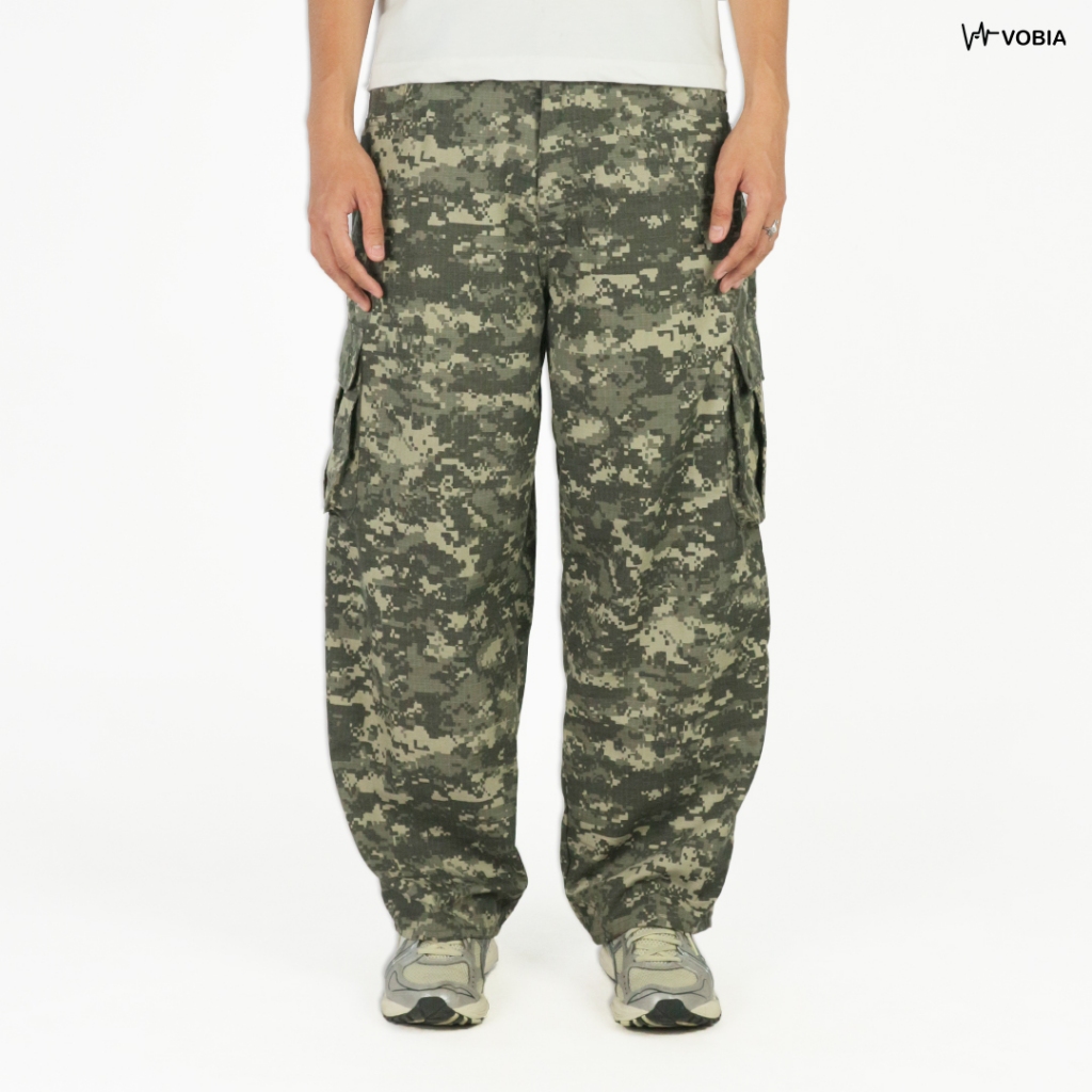 Vobia Pants - Camo Baggy Barrel Cargo