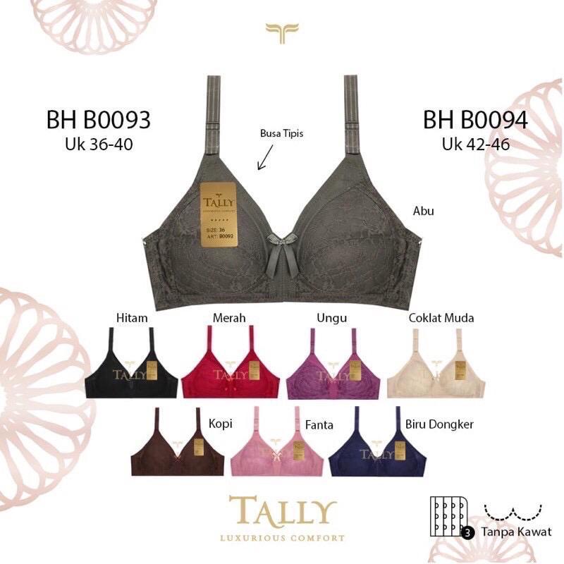 BH BRA B0093 /B0094 TALLY BRA THIN FOAM BRA WITH WIRE LACE VARIATIONS SIZE 36 38 40 42 44 46 BH BRA 