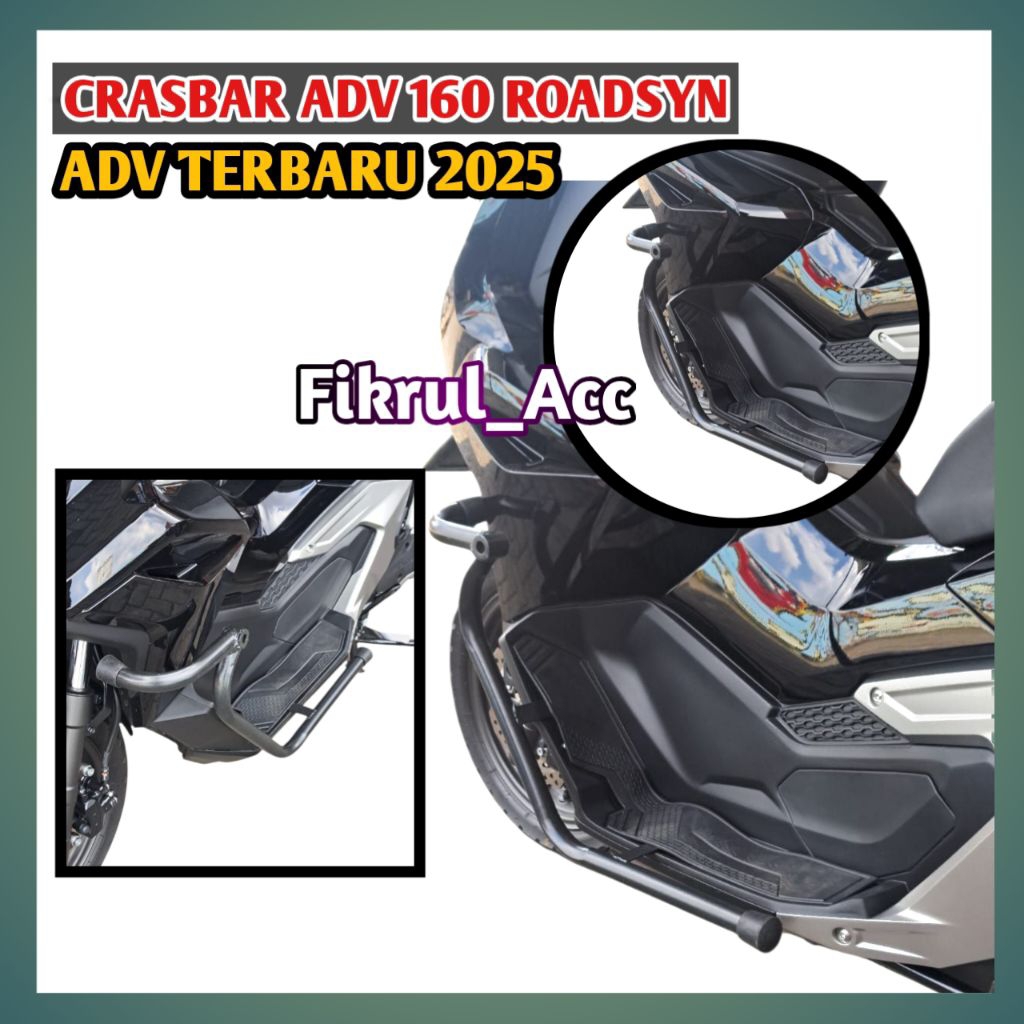 Crasbar Tubular ADV 160 Roadsyn 2025 Spotlight Holder Body Protector ADV 160 ล่าสุด 2025