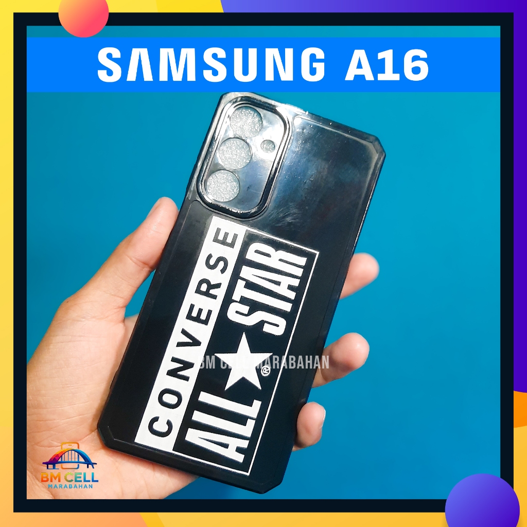 เคส Samsung A16 พร้อม Converse All Star Motif, Cool Guys, Premium Macaron Softcase, Anti-Fall, Elega