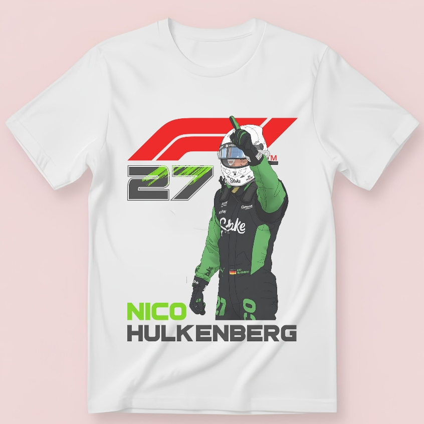 Nico Hulkenberg Kick Sauber เสื้อยืดผ้าฝ้าย Unisex Distro Clothing