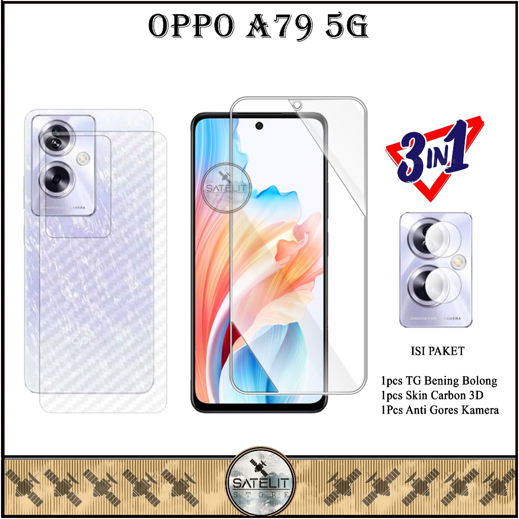 3IN1 Anti-Scratch Clear Camera Hole Oppo A79 5G A78 4G A74 4G 5G A76