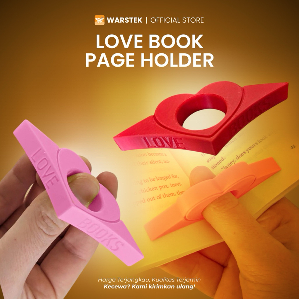 ที่วางหนังสือ 1 มือ รัก / ที่คั่นหนังสือรูปหัวใจ