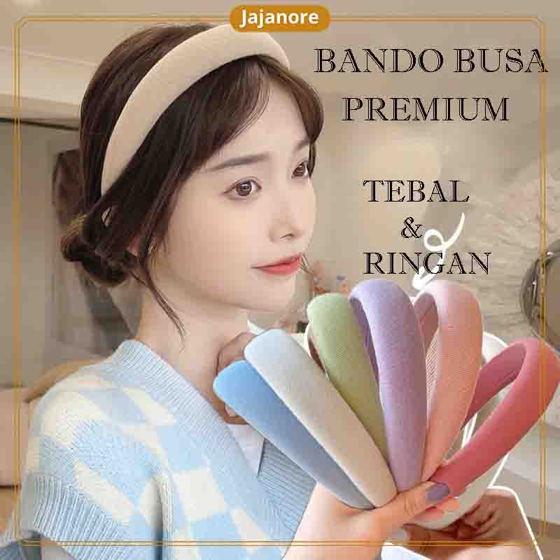 JR - LARGE PLAIN THICK MEMORY FOAM FABRIC BANDANA อุปกรณ์เสริมสําหรับผู้หญิง / ที่คาดผมเกาหลี