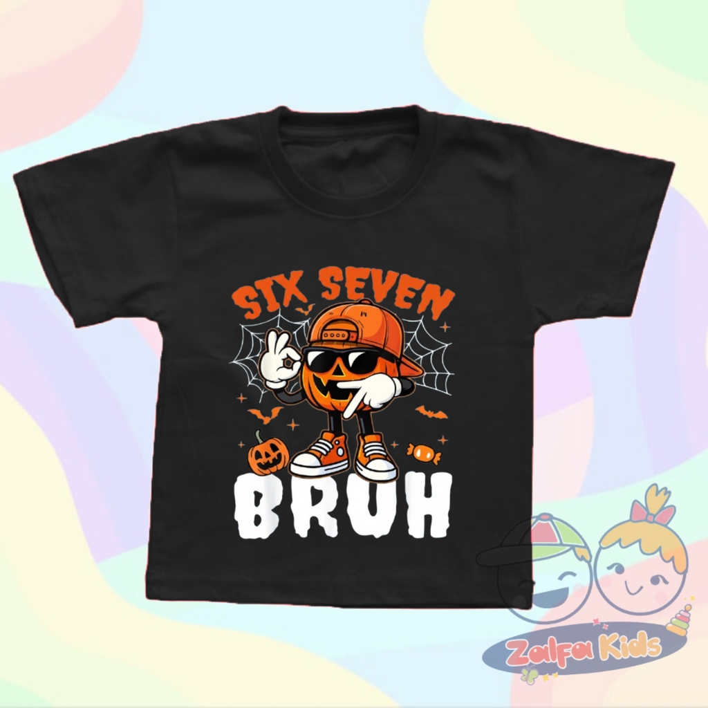Six Seven Bruh Steal A Brainrot Halloween เสื้อยืดเด็ก Tops