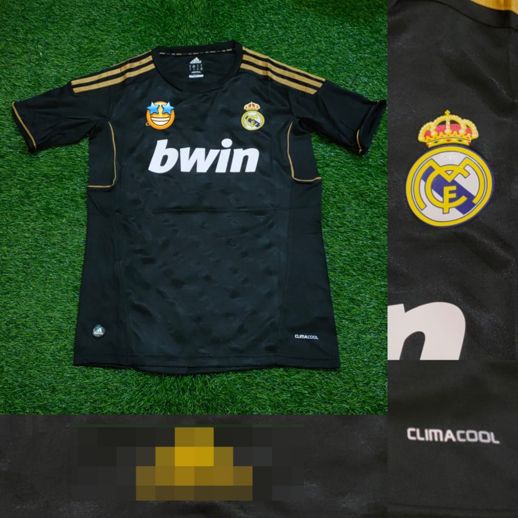 ย้อนยุค | MADRID AWAY RETRO JERSEY BWIN BLACK 2011/2012 เกรดเดิม