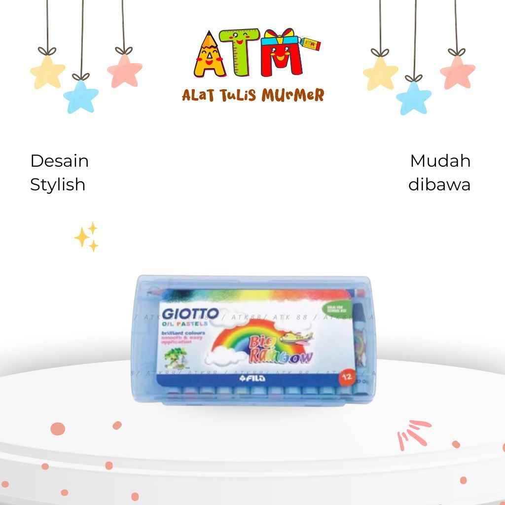 CRAYON/OIL PASTEL/LYRA NEW GITO BIG RAINBOW OIL PASTEL 12