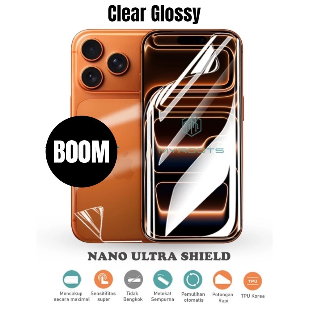 LAYAR [B00M] CLEAR GLOSSY Hydrogel iPhone 17 17Pro Max 17Pro 17Air 16Promax 16 15 14 PRO MAX 16+ 15+