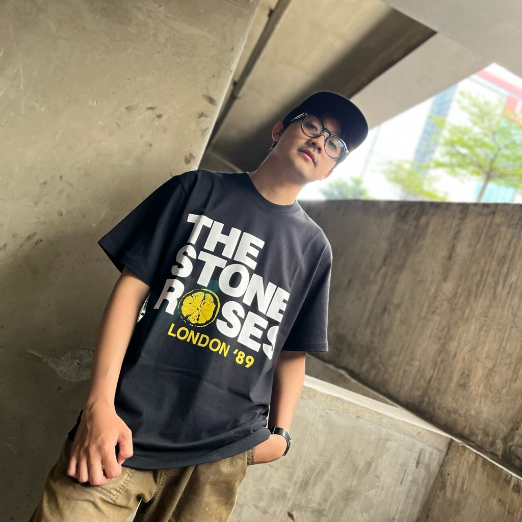 The Stone Roses - เสื้อยืด Made Of Stone Life Concert 89 สีดํา - เสื้อยืดวง