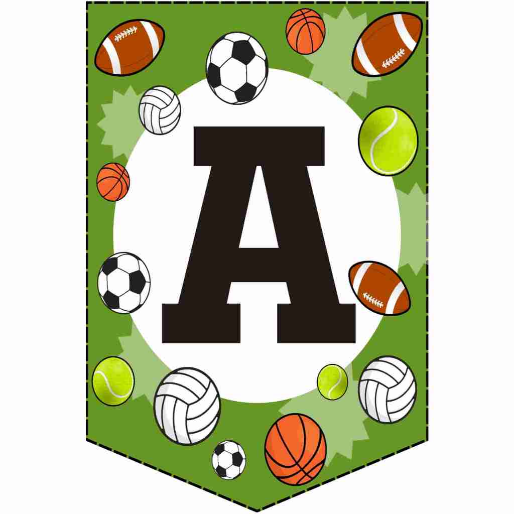 BUNTING FLAG / BANNER FLAG BIRTHDAY (SINGLE) CUSTOM BALL CHARACTER