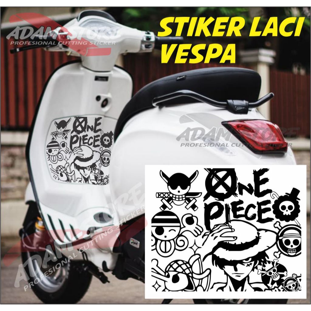 Vespa Matic Drawer Sticker // One Piece Anime Model / Vespa piaggio Motorcycle Sticker - VLC2