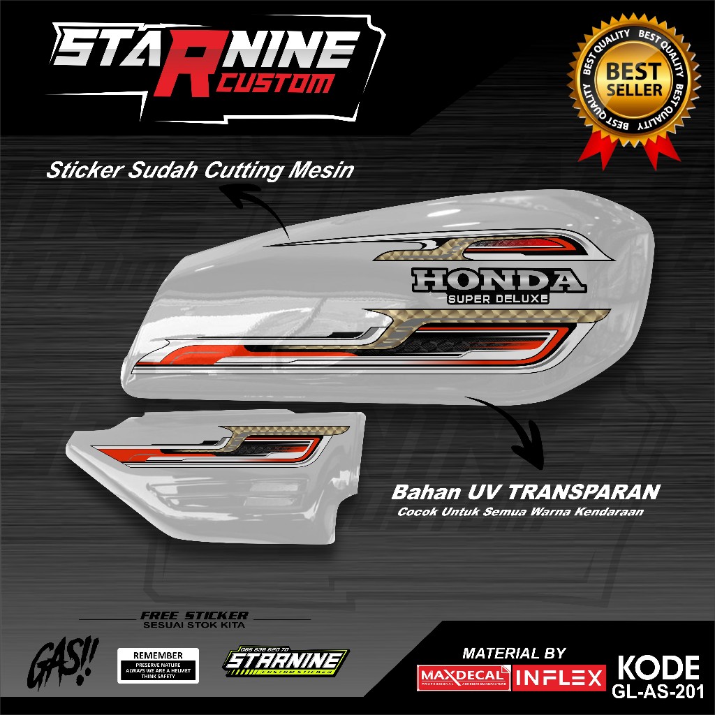 สติ๊กเกอร์ GL100 / GL125 Striping / สติ๊กเกอร์ GL รหัส GL-AS-201