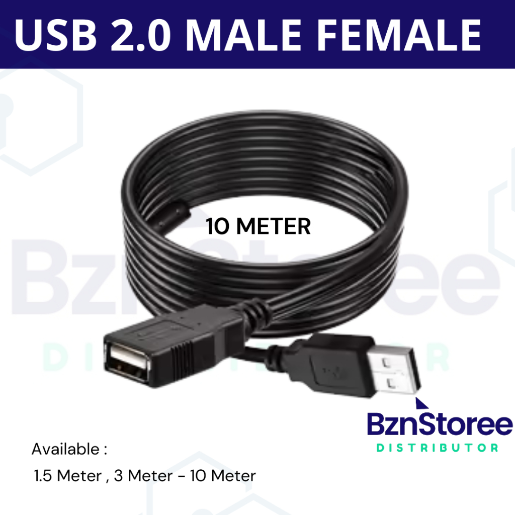 สาย USB EXTENSION 10M/MALE TO หญิง 10 เมตร USB EXTENSION /M TO F / USB EXTENSION สาย 10 ม. 10 เมตร /