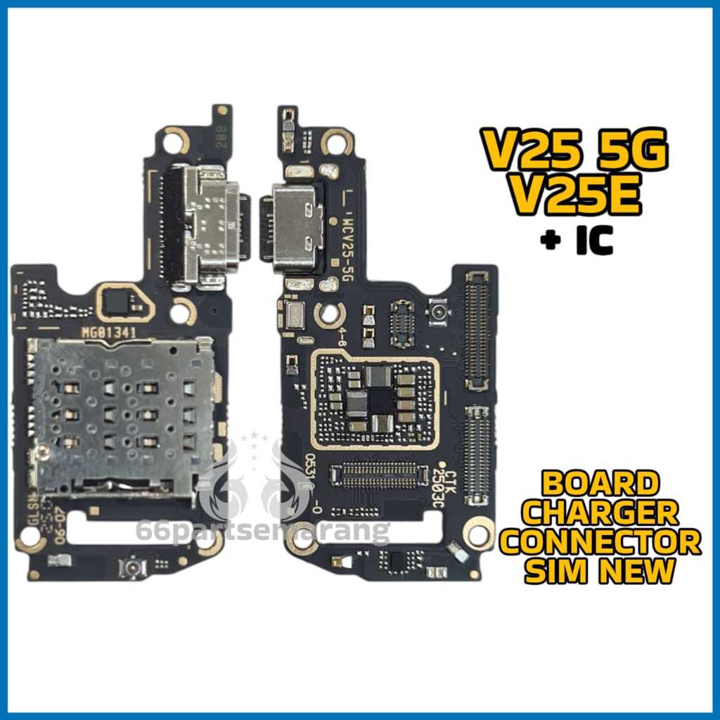บอร์ดเชื่อมต่อเครื่องชาร์จแบบยืดหยุ่นแบบยืดหยุ่น Sim Vivo V25 5G / V25E ใหม่