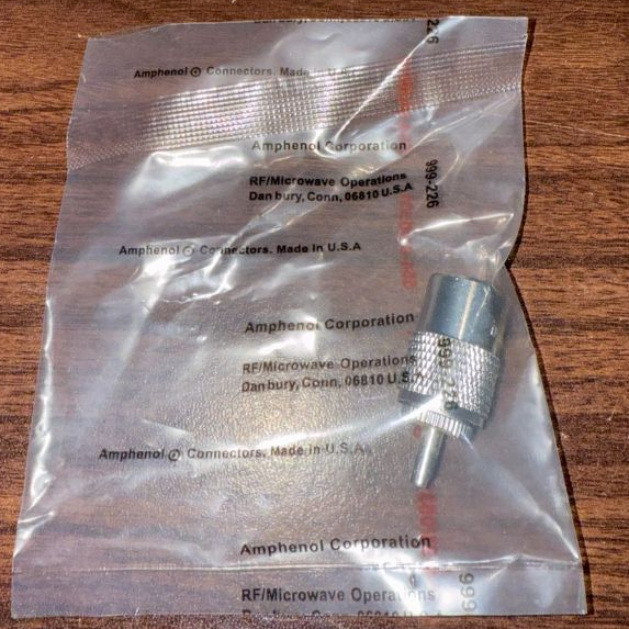 AMPHENOL RG58 Connector สําหรับ PL259 RG-58 PL สายเสาอากาศชาย
