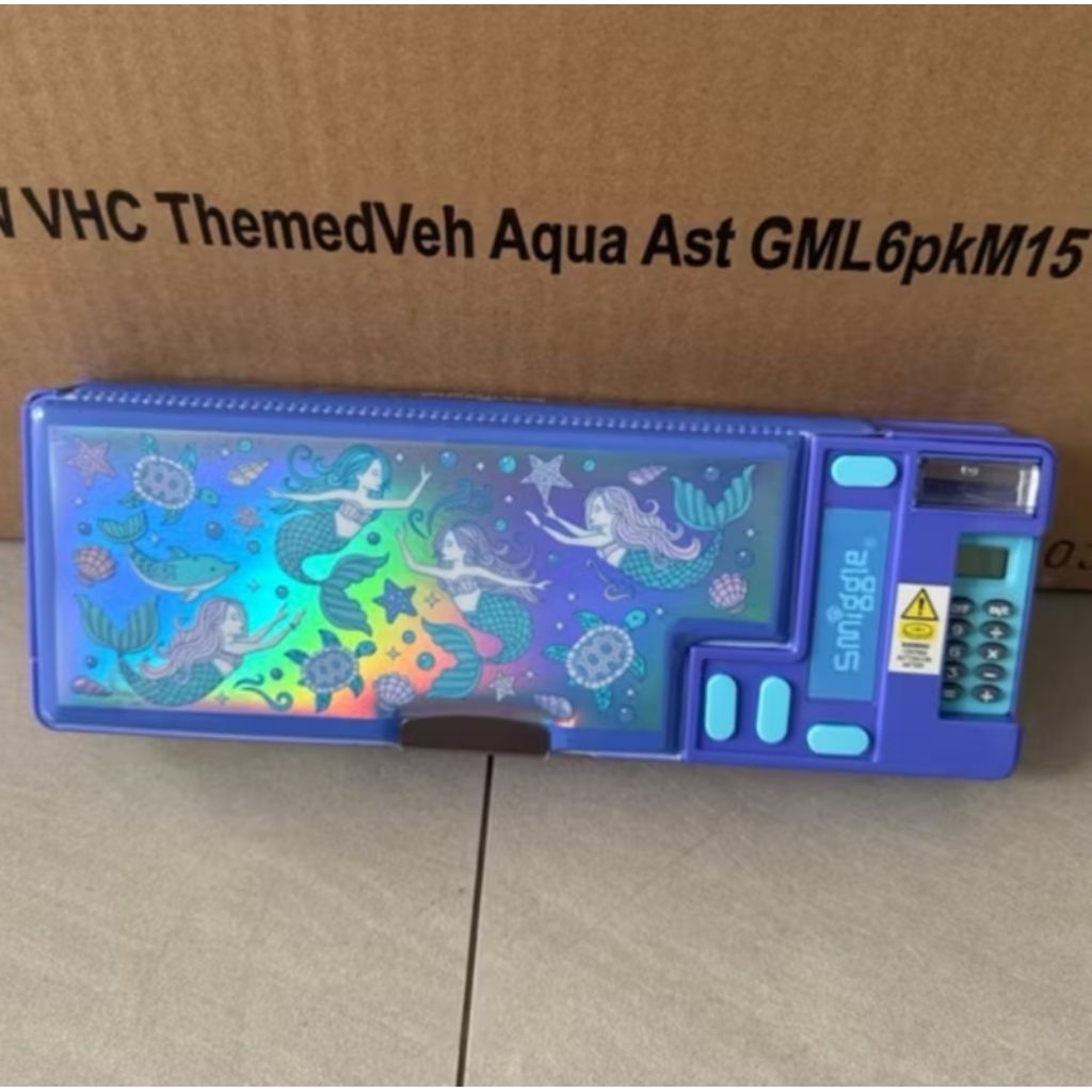 กล่องดินสอเครื่องคิดเลข Smiggle Mermaid Blue Pop Out