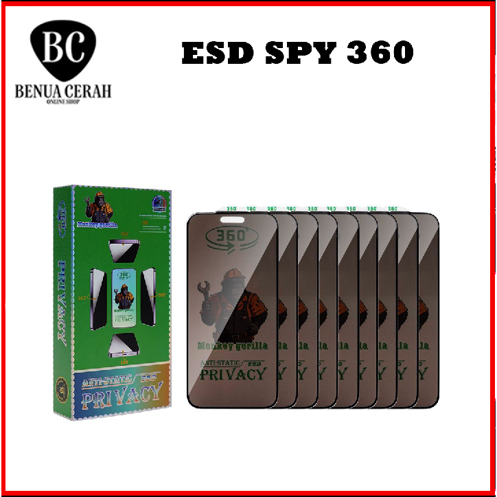 Tempered Glass Esd Spy 360° สําหรับ Itel A49 A50 A60 A60s A70 A80 City 100 P55 4g 5g P65 Rs4 S23 Vis