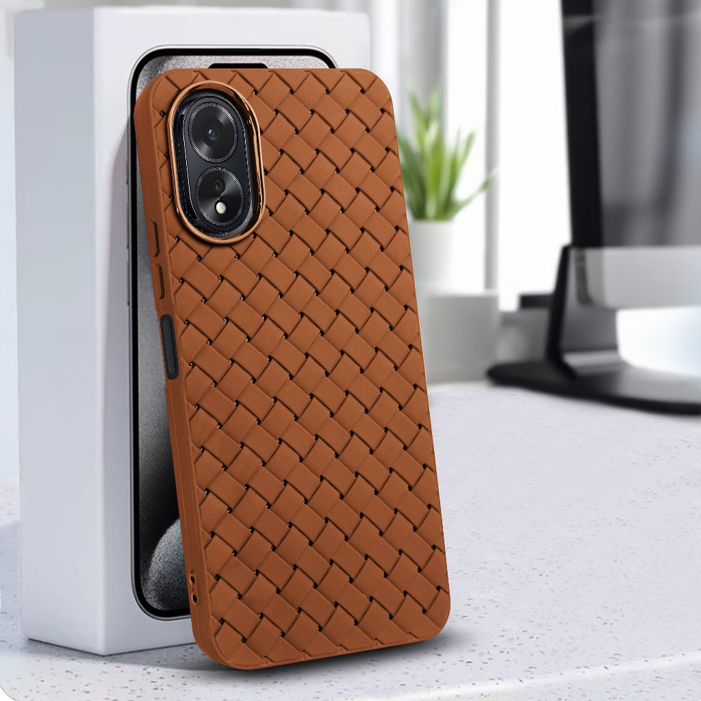 HP Oppo A38 A18 Softcase SLIM WOVEN BREATHABLE Casing Oppo A18 A38 เคสโทรศัพท์