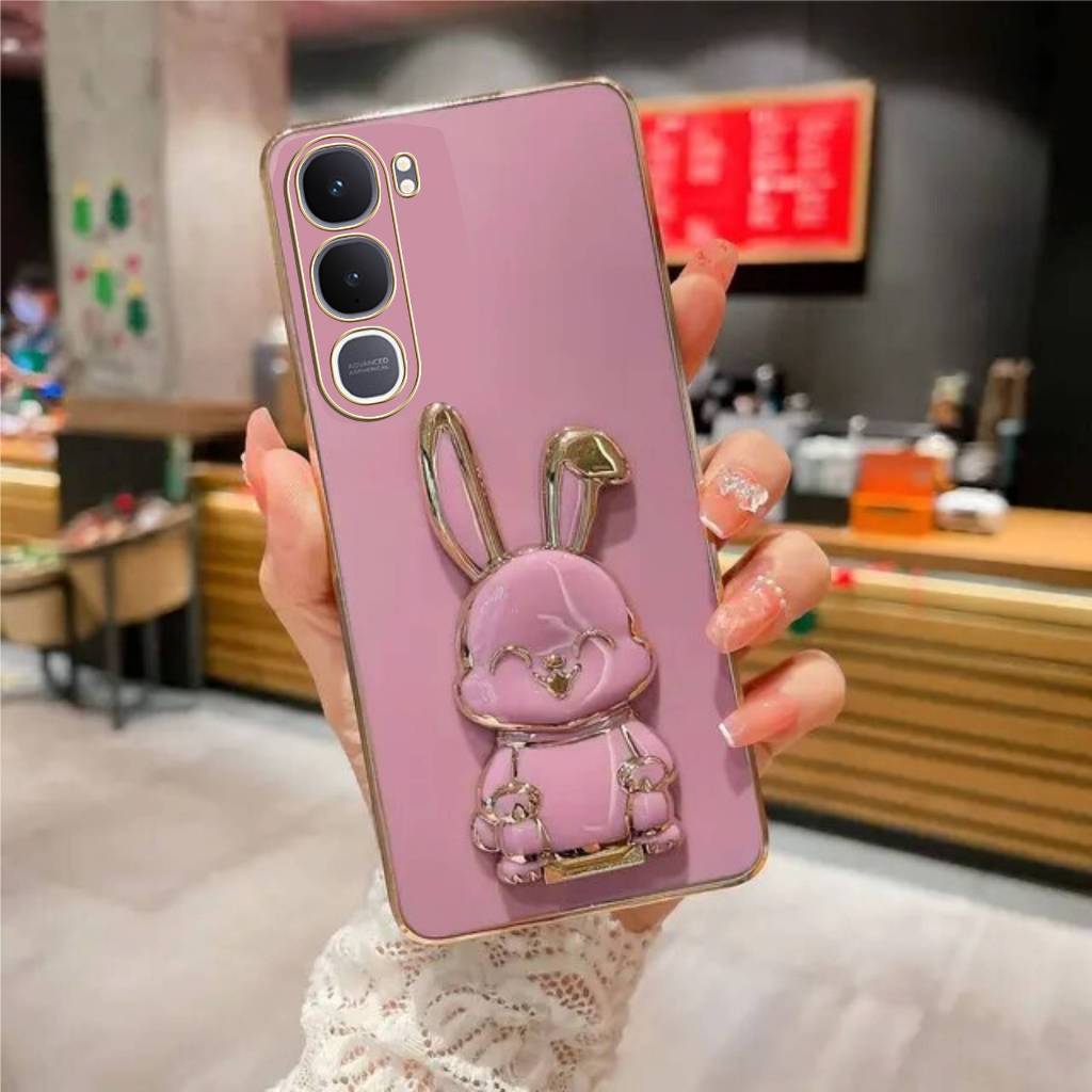 เคสนิ่ม Vivo Y21D Y31 Casing ชุบไฟฟ้า ดึงกระต่ายฟรี