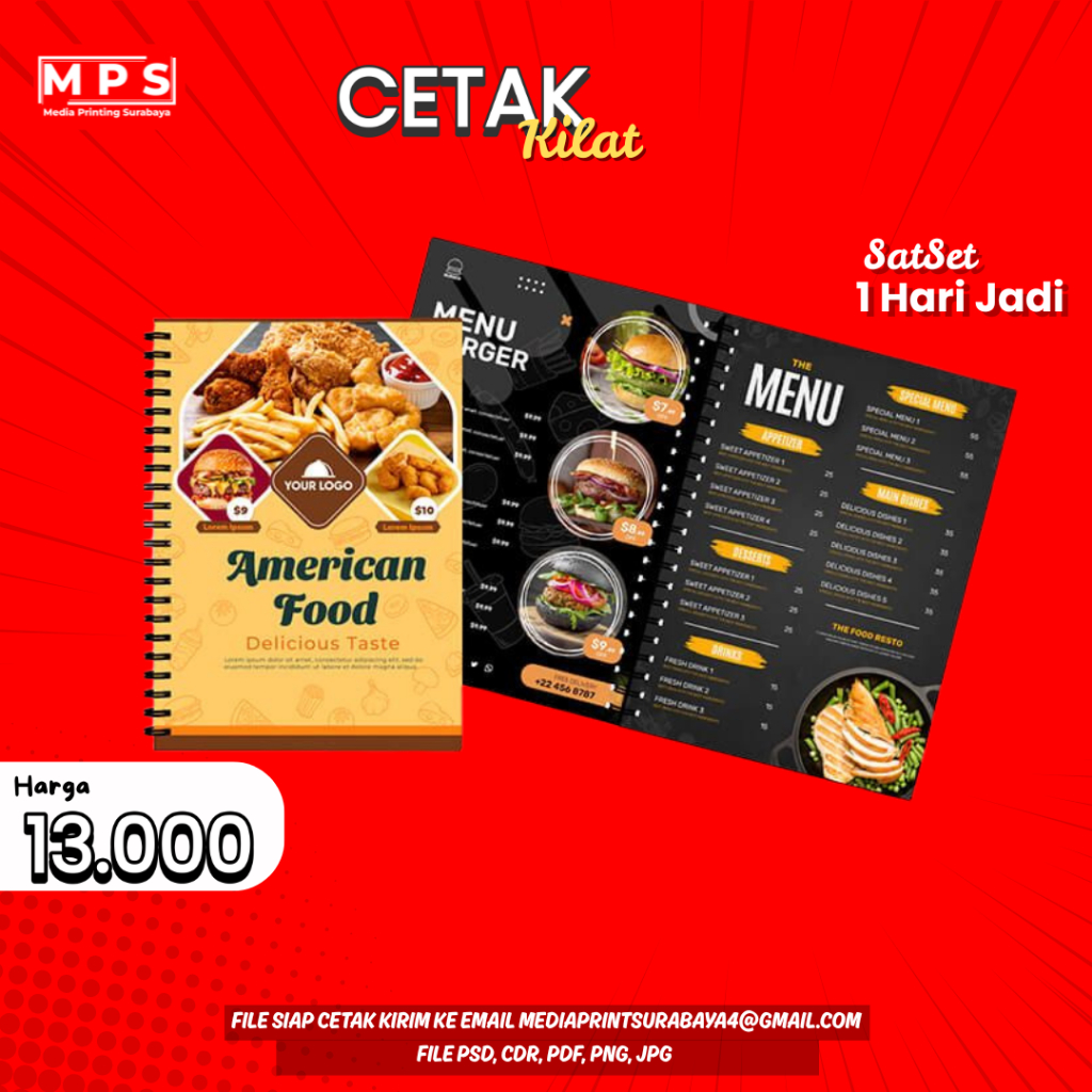 หนังสือพิมพ์ MENU I MENU TABLE ลามิเนต