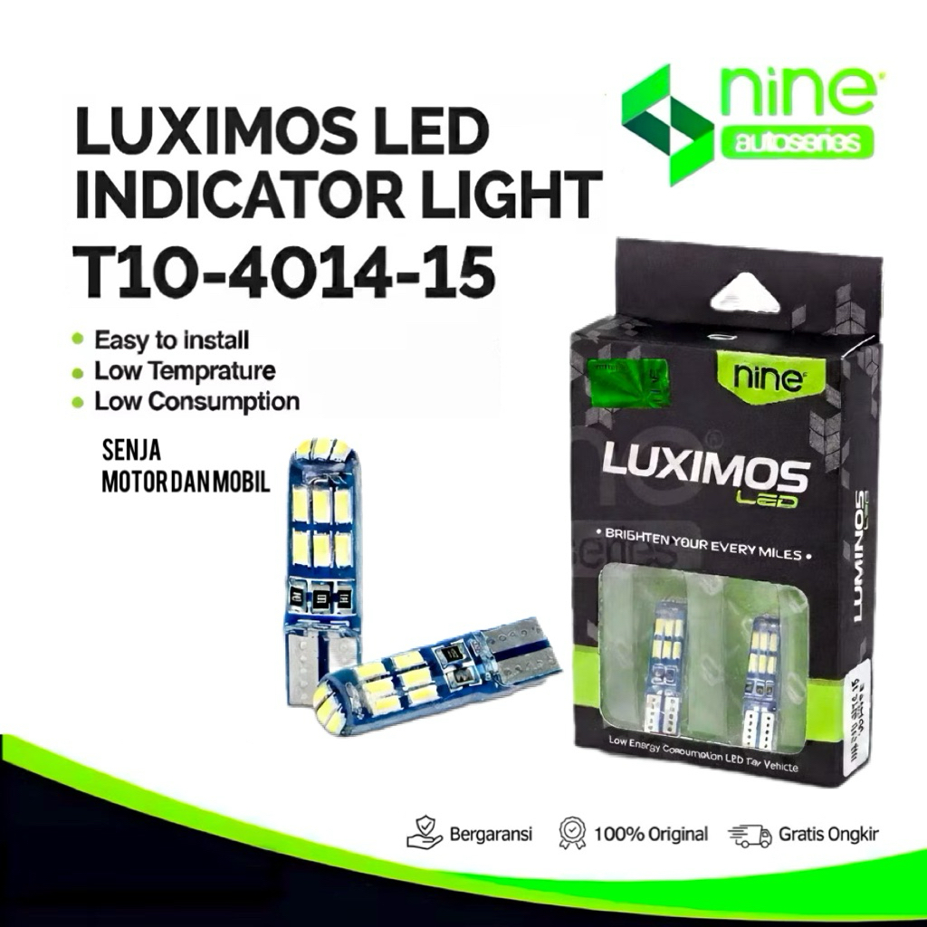 Nine Autoseries T10 ไฟ Led กระพริบและไม่กระพริบ 15 ตาสําหรับรถจักรยานยนต์และรถยนต์
