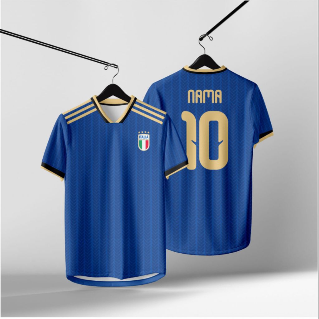 ITALY ITALY HOME JERSEY 25/26 ชื่อและหมายเลขด้านหลังฟรี