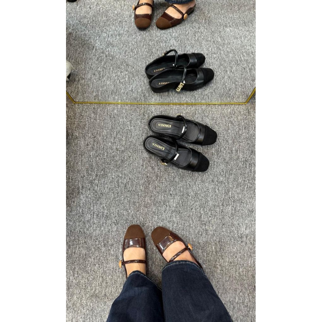 New Vinnci Premium Mules Sandals FREE BOX| รองเท้าผู้หญิง | รองเท้าส้นสูงปาร์ตี้อินเทรนด์ | รองเท้าส