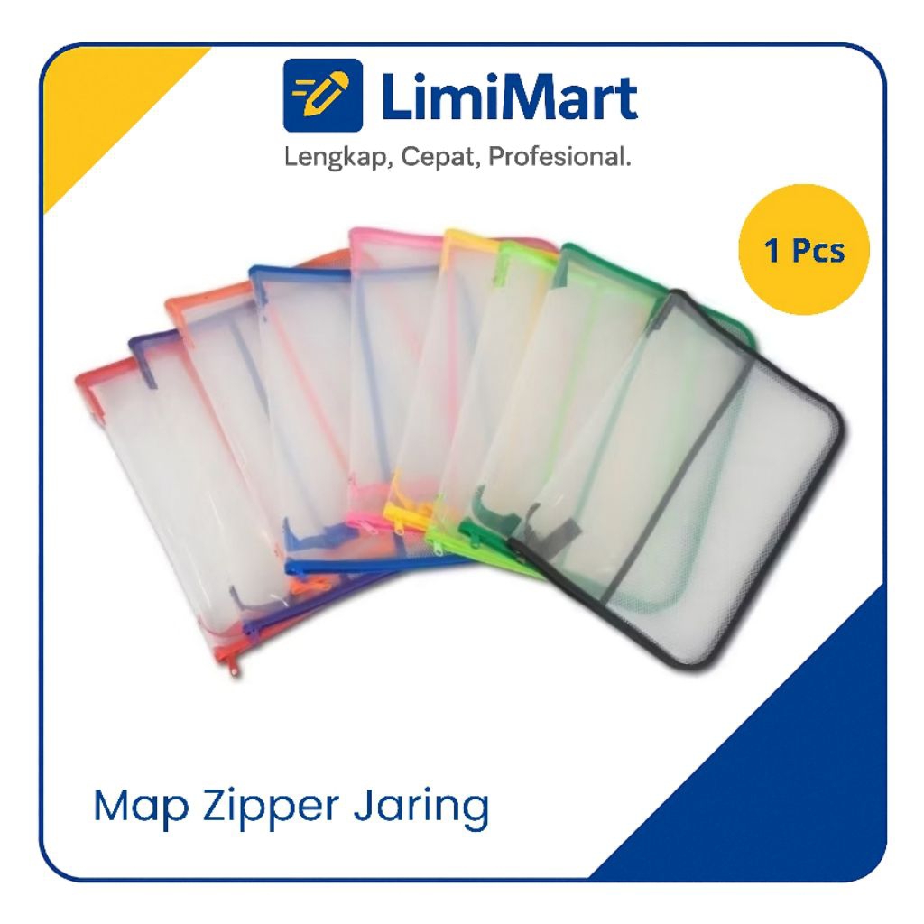 F4 Zipper Plastic Folder – Zipper Bag File Mesh Document Bag Colourful – LimiMart