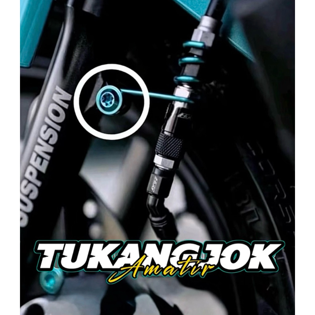 Original Vietnam Titanium ท่อเบรคหน้า Briquette Bolt Universal Titanium ท่อเบรคหน้า Briquette Bolt