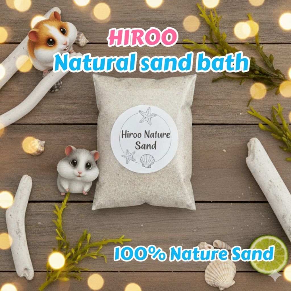 NATURAL BATHING SAND HAMSTER 500gr - HAMSTER BATH SAND 500 กรัม