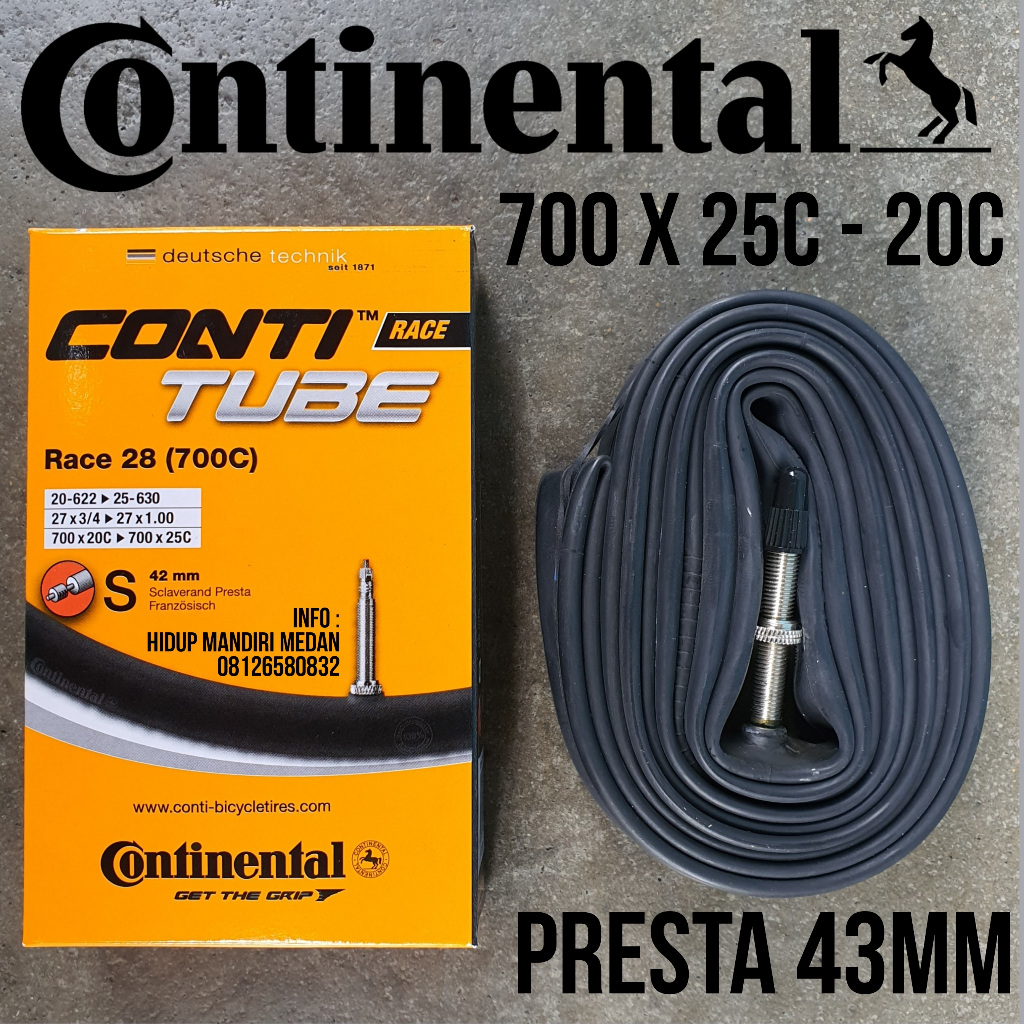 Conti Tube Race ยางในจักรยาน CONTINENTAL 700C 20-25 วาล์ว 42mm