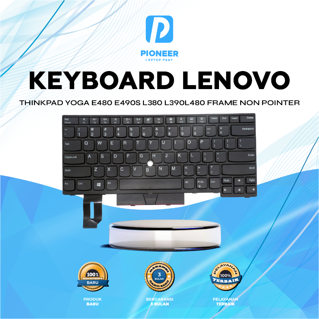 Lenovo Thinkpad Yoga e480 e490s l380 l390 l480 คีย์บอร์ดกรอบไม่มีตัวชี้