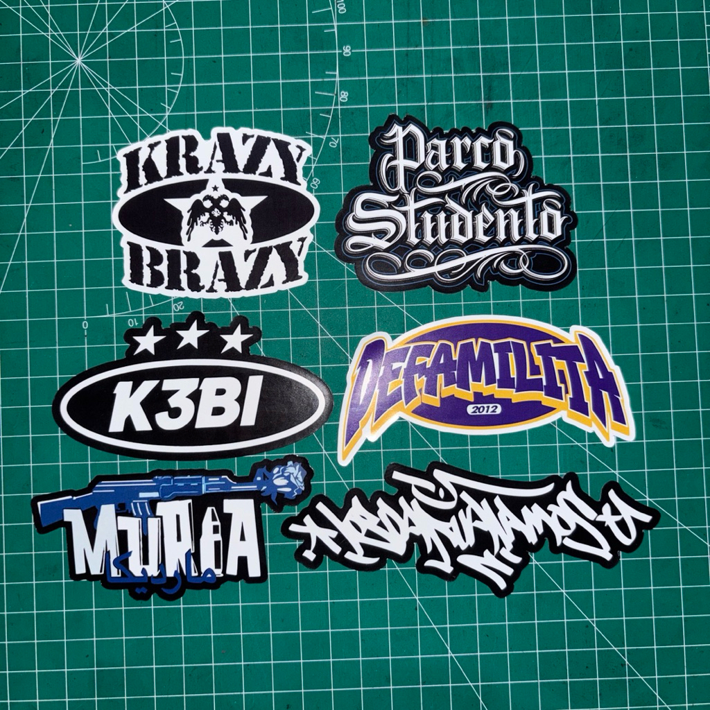 สติ๊กเกอร์ HIP HOP STICKER YKC, KRAZY BRAZY, K3BI, MURIA, DEFAMILITA, PARCO, LOS PAKMOS