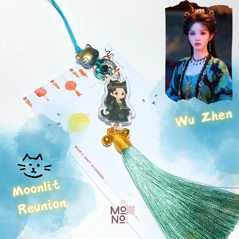 HP GANTUNGAN Moonlit Reunion สายคล้องโทรศัพท์ละครจีน Tian Xi Wei อะคริลิคโทรศัพท์ Charm อะคริลิคที่ว