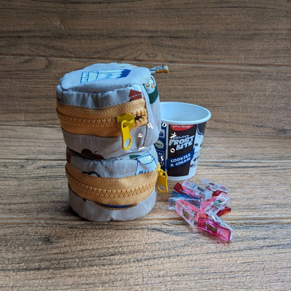 COOKIES & CREAM COIN POUCH / HEADSET POUCH / HAFSKO COIN POUCH / MONEY WALLET / COIN CIRCLE POUCH