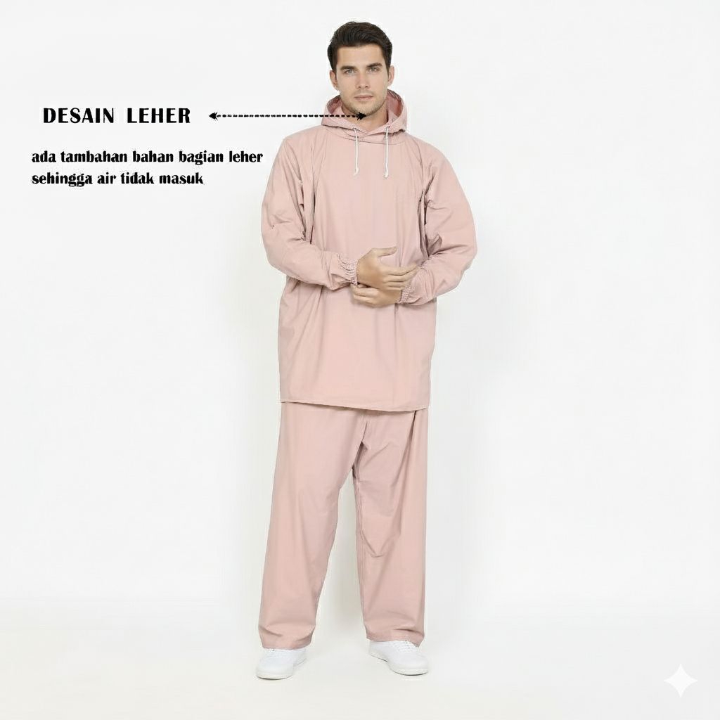 HUAJAAN HOODIE JACKET สําหรับผู้ชายและผู้หญิงที่ทําจากพรีเมี่ยม ELASTIC PVC MATERIAL