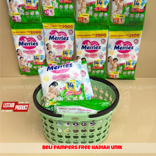 ซื้อ 6 ชิ้น PAMPERS MERRIES BABY DIAPERS ฟรี UNIQUE GIFT COUSE ของคุณเป็นเจ้าของ | เบบี้ ไดเอเพอร์ส 