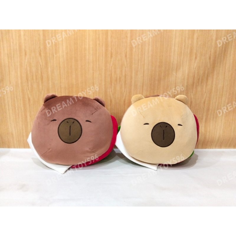 DREAMTOYS96 ตุ๊กตาหมอนแฮมเบอร์เกอร์, ลาย Capybara, สแปนเด็กซ์นุ่ม