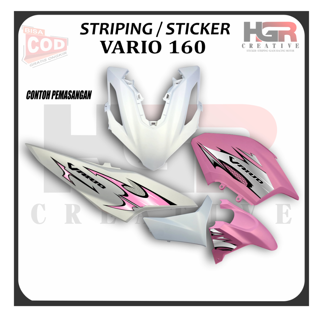 Honda Vario 160 รถจักรยานยนต์ Variation Striping สติกเกอร์ไวนิล Mtf Varky การออกแบบล่าสุด